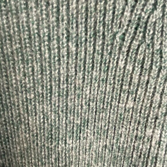 Banana Republic Size Small Green Wool Blend Ribbed Sweater Soft Asymmetrical Hem - Picture 7 of 7